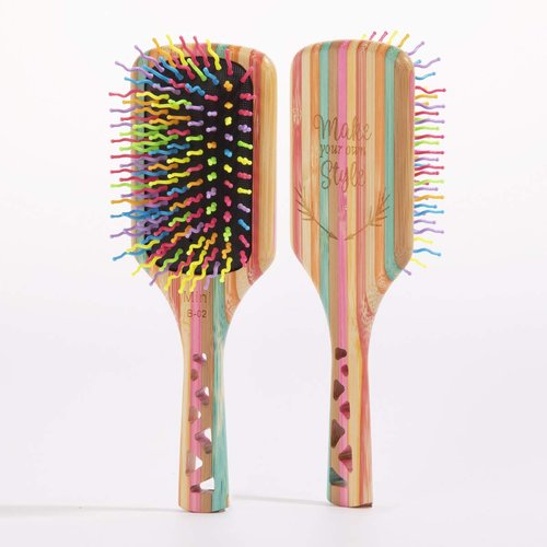 Rainbow Hair Brush for Women, Men, and Kids - Health and Massage, Everyday Brush (Small)
