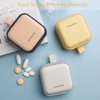 Small Pill Case, Cute Pill Box - Acedada Travel Daily Pill Organizer, Portable Pretty Pill Container for Purse Pocket, Compact Medicine Holder for Vitamins, Fish Oils, Supplements, Yellow