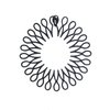 Fodattm 6PCS Stretch Flexible Plastic Hair Comb Headbands with Deep Teeth and Closure Plastic Circle Hair Hoop Hair Clip Spring Head Band (Black)