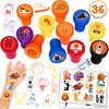 36PCS Basketball Party Favors 24 Tattoos Sticker 12 Stamp Set - Ideal Player, Team, Team, Shoot Themed Birthday Decor Supplies Goodie Bag, Classroom Gifts, Cute Rewards for Girls, Baby Shower Prizes