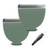 Replacement Blades for Meridian Trimmer Blades,Green Ceramic Blades for Meridian Replacement Blades Compatible with Meridian Body Trimmer (Oynx,Sage & Ocean) for Men,Stainless Steel,2 Pack.