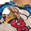 Barber Cape Salon Cape Hairdressing Apron Haircutting Waterproof Retro Pop Art Comics for Adults Men Clients with designs Adjustable Neck Closure