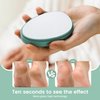 BEZOX Nano Glass Foot File Callus Remover with Cover – Gentle Glass Foot Pumice Stone, Effective Feet Scrubber for Dead Skin, and Portable Pedi Egg Foot Care Tool - Green