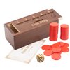 Extguds Wooden Coin Drop Game,Penny Game with 50 Coins,Game Box and 1 Dice for 2-6 Players.A Fun Board Game to Interact with Family and Friends