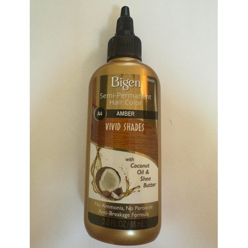 Bigen Semi Permanent Hair Color #A4 Amber, 3 oz (Packs of 3)