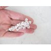 Generic Flower shaped crystal hair barrette clip bridal clip bridal barrette for fine (Primary color: Gold)