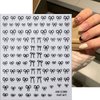6 Sheets Bows Nail Stickers for Nail Art,3D Self-Adhesive Bow Knot Nail Decals Gold Sliver Red Pink White Black Bow Nail Art Stickers Bow Tie Nail Decorations for Women DIY Acrylic Nail Art Supplies