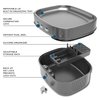 Stash Monkey Locking Airtight Storage Container with Organizer, Tray, and Rack to Secure Items in the Home