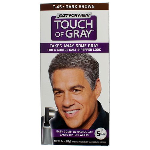 JUST FOR MEN Touch of Gray Hair Treatment T-45 Dark Brown, 6 Count (Pack of 1)