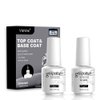 Vishine Long Lasting Soak Off Nail Polish Base + Top Coat Set Gel 15ml