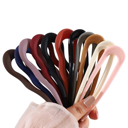 LifeDawn 11 Pack French Hair Clips for Women Girls,U Hair Clips Plastic Hair Clips for Thick Fine Hair Vintage Hairstyle Accessories for Women
