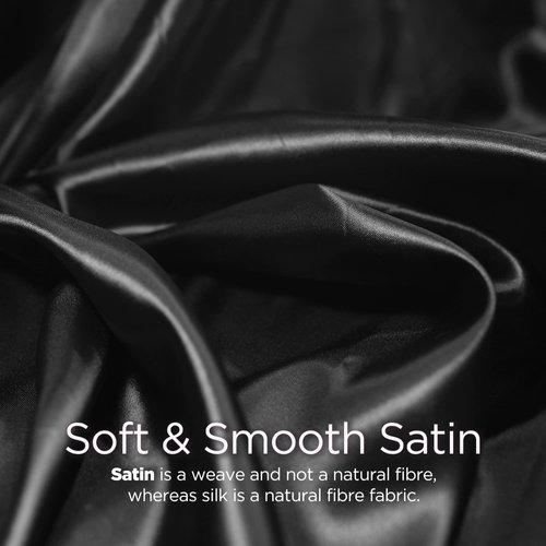 Donna Super Jumbo Day & Night Cap Silk Bonnet for Women, Satin Bonnet for Sleeping Hair Cap Shower Cap for Women Black