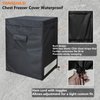 Chest Freezer Covers for Outside(32.5W×22.5D×33.5H)in,Compatible with midea 7.0 Cubic Feet Chest Freezer,Black Deep Freezer Covers Waterproof Top With Zipper to Open, Outdoor All-season Protection