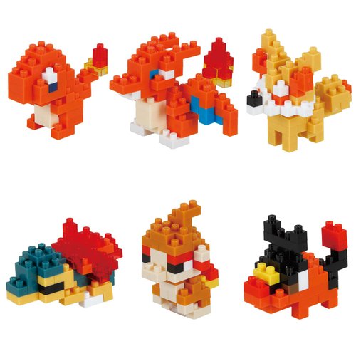 nanoblock - Pokémon - Type Fire Set 1 (Blind Box Complete Set), mininano Series Building Kit