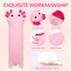 Yeqivo Long Axolotl Stuffed Animals, Soft Long Axolotl Plush Pillow Cute Axolotl Plush Body Pillow Gifts for Kids Girlfriend(Pink, 50cm)