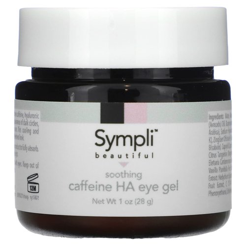 Soothing Caffeine & Hyaluronic Acid Eye Gel, Cooling and Fast Absorbing Eye Treatment, Cruelty-Free, 1 oz (28 g)