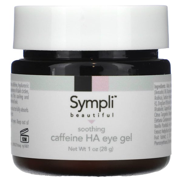 Soothing Caffeine & Hyaluronic Acid Eye Gel, Cooling and Fast Absorbing Eye Treatment, Cruelty-Free, 1 oz (28 g)