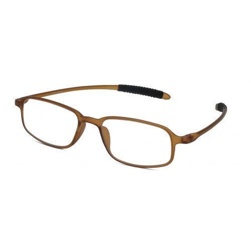 Calabria TR191 Flexie Sport Reading Glasses +3.50 Cream Soda Brown Men Women Readers Flexible Bending Italy Design