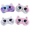 GOUWEIBA Sleeping Mask for Kids - 4 Pieces Plush Sleep Eye Cover Cute Eyeshade Birthday Christmas Gifts for Girls Teens Daughter Women (Cat)