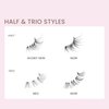 KISS The New Natural, False Eyelashes, Noir', 12mm-14mm-16mm, Includes 24 Wisps, Contact Lens Friendly, Easy to Apply, Reusable Strip Lashes