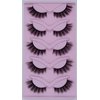 Palimainy False Eyelashes Fluffy Wispy Eyelashes Faux 3D Mink Lashes Thick Volume Long Soft Dramatic Strip Eye Lashes Pack 8 Pairs, Black