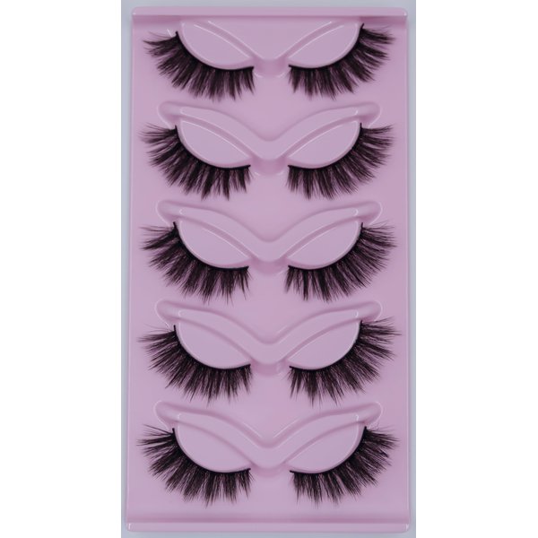 Palimainy False Eyelashes Fluffy Wispy Eyelashes Faux 3D Mink Lashes Thick Volume Long Soft Dramatic Strip Eye Lashes Pack 8 Pairs, Black