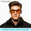 THL Blue Light Blocking Glasses for Better Sleep - 99.5% Blue Light Glasses for Women Men - Amber Orange Blue Blocker Glasses - Migraine Glasses - fl 41 Light Sensitivity Blue Light Blocker Glasses