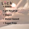 Lick Strawberry Flavored Massage Oil with Natural Vitamin E, Almond, Coconut Ideal for Aromatherapy, Moisturizing, Relaxing Muscle Massage. Essential Non-Sticky Skin Therapy for Men & Women - 4 oz