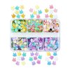Bunny Nail Art Glitter Sequin Nail Art Supplies Easter Nail 3D Holographic Rabbit Flake Sparky Metallic Bunny Shaped Design Easter Day Decoration DIY Accessories for Women Girl
