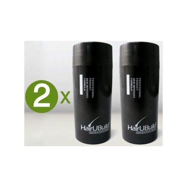 Combo 2X HairUBuild Hair Loss Concealer, Hair Building Fibers 23 g / 0.8 oz (Dark Brown)