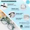 MARE AZZURO Reading Glasses Women Readers +6.0 Stylish Round Reader 6.00 with Spring Hinge