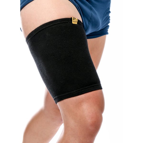 AGON Thigh Compression Sleeve Brace Support Compression Recovery Thighs Wrap Pain Relief for Sore Hamstring Groin Quad Sweat Men & Women Hip Injury Thigh Compressions Trimmer Active Sports (Medium)