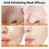 Gold Foil Peel-Off Mask, 98.4% Gold Peel Off Face Mask Anti-Wrinkle, Anti-Aging Golden Exfoliating Mask, Blackhead Remover Mask for Moisturizing Deep Cleansing(2PCS)