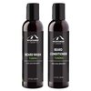 Mountaineer Brand Basic Beard Bundle | Beard Wash and Conditioner for Men | Beard Shampoo/Beard Conditioner Set | Deep Cleans | Leaves Hair Soft and Hydrated | Lime & Sage Scent | 2 Count | 8oz