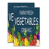 Farm Fresh Vegetables Organic (24" X 36") Vinyl Decal Only (Pack of 2) |Sign|Sticker|Poster