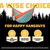 Wise Owl Outfitters Kids Hammock - Small Camping Hammock, Kids Camping Gear w/Tree Straps and Carabiners for Indoor/Outdoor Use, Cloud Blue & Tangerine