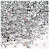 The Crafts Outlet 5,000pc Loose Flatback Acrylic Rhinestones Round 2mm Tiny for Nails - Flatback Crystal Clear