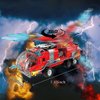 QLT QIAOLETONG City Fire Truck Building Kit for Kids 6-12 Years Old, Compatible with City Fire Truck 8-in-1 Building Block, Fire Helicopter Toys Building Sets.(313 PCS)