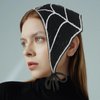 Halloween Headbands for Women Spider Web Crochet Bandana Head Scarf Black Scarf Headband Gothic Hair Bands Halloween Crochet Bandana Scarf Knitted Crochet Headband Halloween Hair Accessories 1Pcs