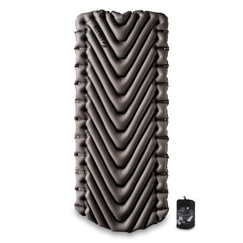 Klymit Static V Luxe Sleeping Pad, Lightweight Lofted Camping Air Mattress for Tents and Cars with Body Mapping Tech, 3 In Thick Grey