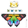 Sunlisky Kids Butterfly Wings Costume for Girls Fairy-Wings Mask Party Favors Gifts (Rainbow Sets)