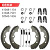 Front Brake Shoes Springs Pins Left&Right for Kawasaki Mule 3000 3010 3020 4000 4010 KAF620 KAF950 Diesel 2001-2021