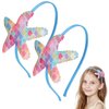 Starfish Headbands Blue Sea Star Hair Band Laser Glitter Rainbow Mermaid Scale Hair Hoop Non Slip Hair Accessories for Women Girls Head Wear Gifts