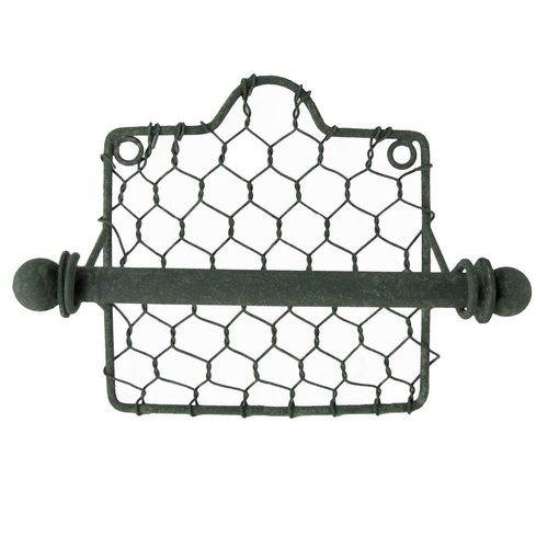 Primitive Country Style Chicken Wire Toilet Paper TP Holder Farmhouse Bath Decor