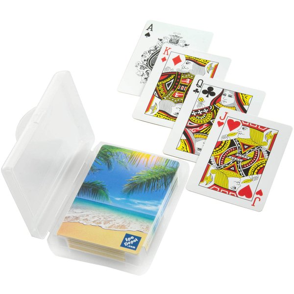 Spa Depot Waterproof Playing Cards - Tropical Paradise - Washable Flex-Vinyl Plastic Poker Deck