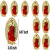 Virgin Mary Nail Charms for Acrylic Nails, 3D San Judas Nail Charm Alloy Virgin Mary Charms for Nails Kawaii Jesus Christ Buddha Nail Art Charms Metal Nail Jewels for Nail Art Nail Supplies,10pcs/bag