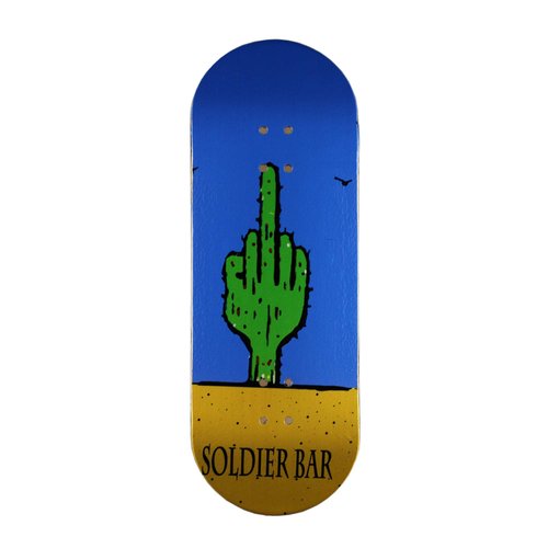 SOLDIER BAR Fingerboards complete (5 Layer Canadian Maple 34mmx 98mm DECK) Finger Skateboards (+34mm Truck+Globular Wheels) (Cactus)