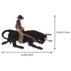 Desktop Ornaments Cowboy with Black Bull Figurine Farm Animal Cattle Figurine Western Riding Toy Playset for Bullfighter Playset Home Office Tabletop Decorative Human Figures Toys
