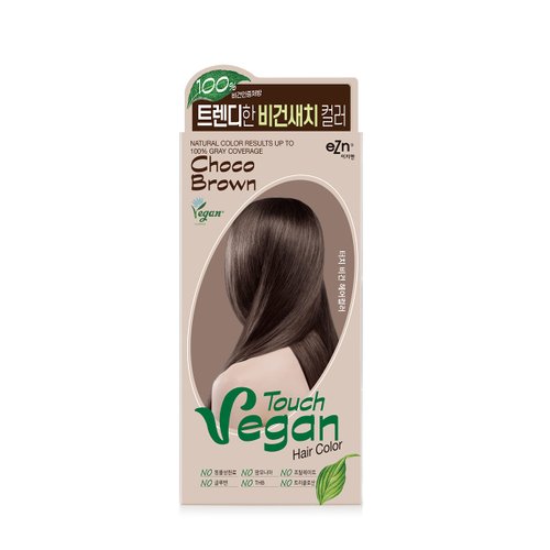 eZn Touch Vegan Permanent Hair Color, Permanent Hair Dye, Ammonia Free, No THB, No Triclosan, No Phthalates,No Gluten,Vegan, Cruelty Free, up to 100% Gray Coverage (Choco Brown)
