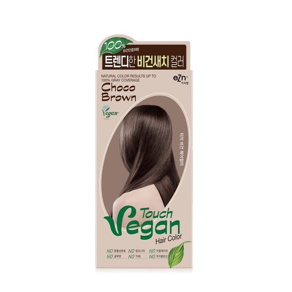 eZn Touch Vegan Permanent Hair Color, Permanent Hair Dye, Ammonia Free, No THB, No Triclosan, No Phthalates,No Gluten,Vegan, Cruelty Free, up to 100% Gray Coverage (Choco Brown)